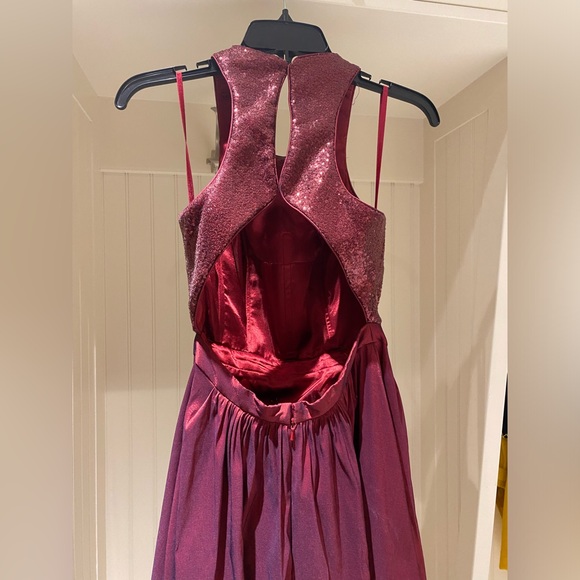 Burgundy sequin prom dress - Picture 2 of 5